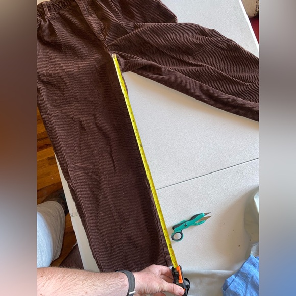 John Blair Wide Leg Relaxed Fit Brown Corduroy Pants | Size 34 M - Picture 3 of 13